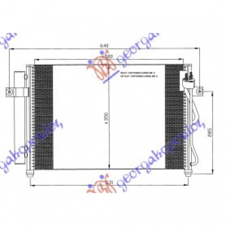 Radiator Ac/ 1 1-1 3i16i12v (50 3x35) - Hyundai Getz 2006 , 97606-1c100