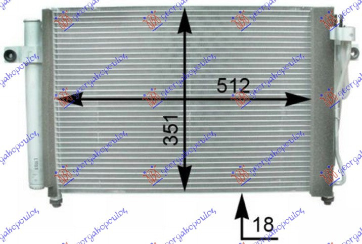 Radiator Ac/ 1 1-1 3i16i12v (50 3x35) - Hyundai Getz 2002 , 97606-1c100