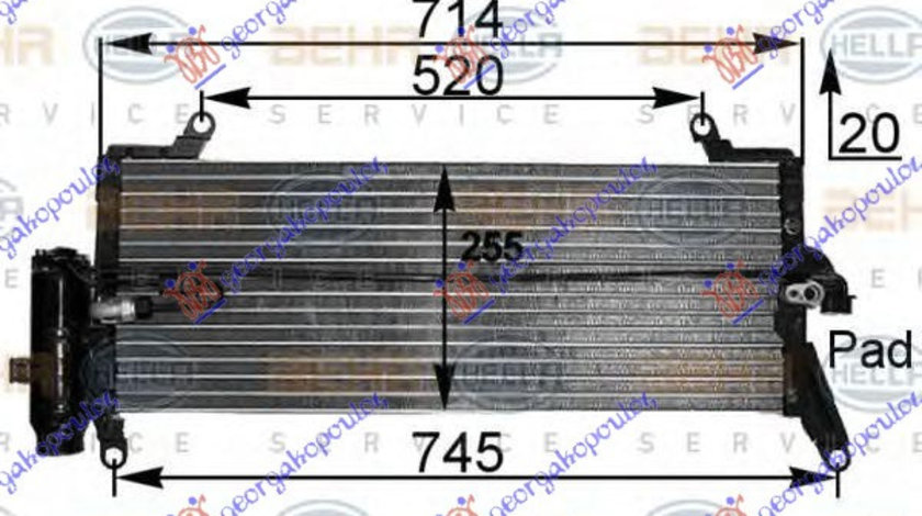 Radiator Ac/ 1 1i-1 2i8v-1 4i16v(71 5x25 - Lancia Y 1996 , 46452494