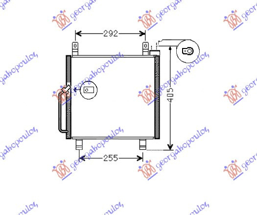 Radiator Ac/ 1 1i16v (33 5x31x1 7) - Suzuki Alto 1999 , 95310-76g20