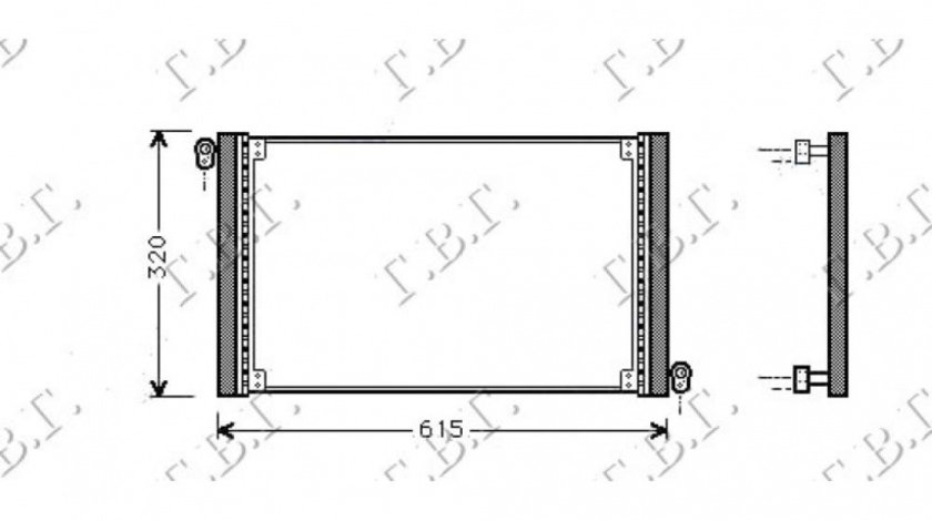 Radiator Ac/ 1 2-1 4-1 616v (55 6x31) 98-01 - Fiat Brava 1995 , 46527737