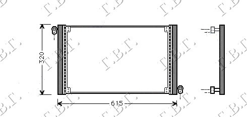 Radiator Ac/ 1 2-1 4-1 616v (55 6x31) 98-01 - Fiat Bravo 1995 , 46527737