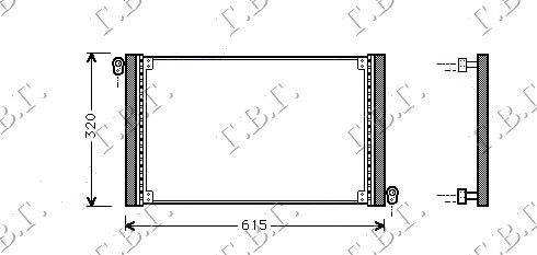 Radiator Ac/ 1 2-1 4-1 616v (55 6x31) 98-01 - Fiat Bravo 1995 , 46527737