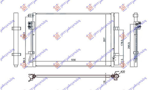 Radiator Ac/ 1 2-1 4i Benzina (490x370x16) - Hyundai I20 (H/B) 2014 , 97606c8000