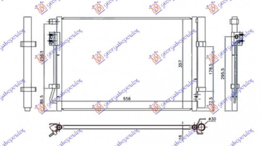 Radiator Ac/ 1 2-1 4i Benzina (490x370x16) - Hyundai I20 (Coupe) 2014 , 97606c8000