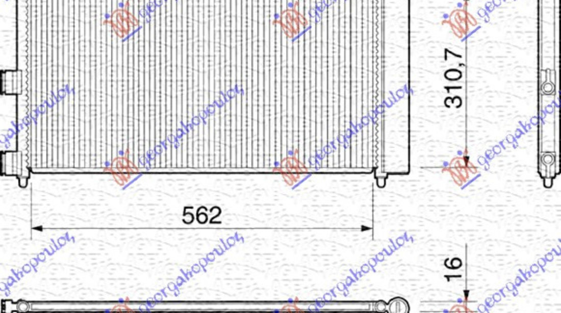 Radiator Ac/ 1 2-1 4i8/16v-1 3-1 9jtd(57x31) - Fiat Punto 2003 , 46820833