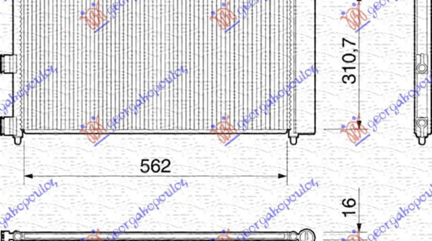 Radiator Ac/ 1 2-1 4i8/16v-1 3-1 9jtd(57x31) - Fiat Punto 2003 , 46820833