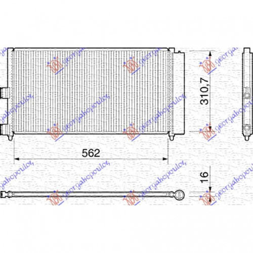 Radiator Ac/ 1 2-1 4i8/16v-1 3-1 9jtd(57x31) - Fiat Doblo 2001 , 46820833