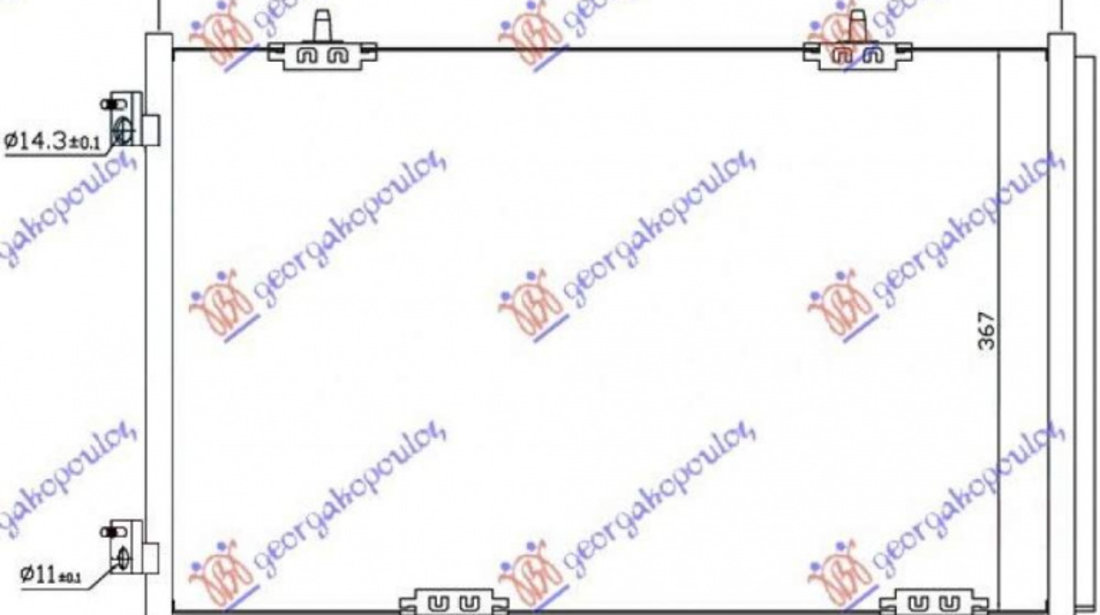 Radiator Ac/ 1 2-1 6vti-1 6hdi (56 9x36 - Citroen C-Elysee 2016 , 9674994280