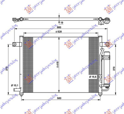 Radiator Ac/ 1 2 Benzina (540x415) - Daewoo - Chevrolet Kalos Sdn-L/B 2002 , 96469288