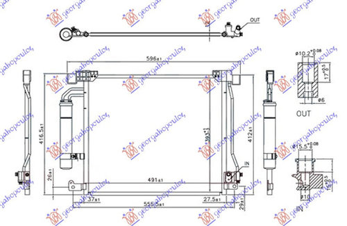 Radiator Ac/ 1 2 Dig Turbo - 1 5 Dci - 1 6 Dig Turbo (491x414x12) Valve Beside The Filter - Nissan J...