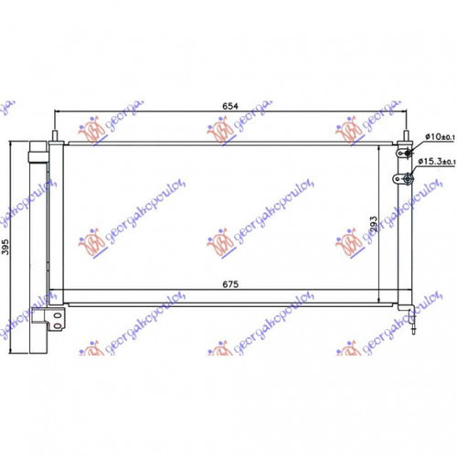 Radiator Ac/ 1 3-1 4-1 6-1 8 Benzina - 1 4 D4d Diesel (600x370x16) - Toyota Verso 2013 , 88450-02280