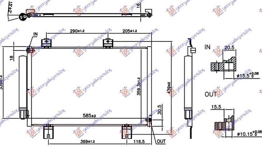 Radiator Ac/ 1 3-1 5 Benzina (545x366x16) - Honda Jazz 2012 , 80100-T5a-003