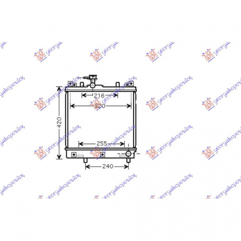 Radiator Ac/ 1 3-1 6-1 8 (55x32x2 0) - Suzuki Baleno H/B 1994 , 9531060g41