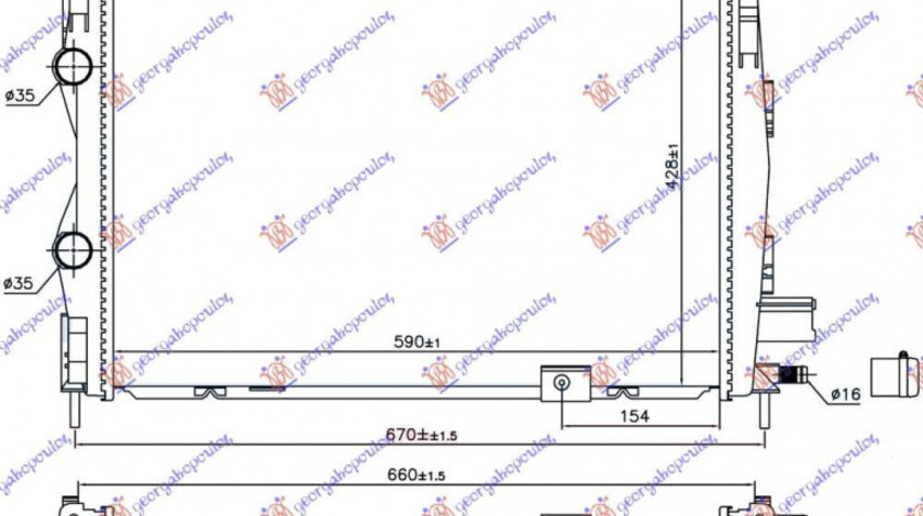 Radiator Ac/ 1 3-1 6 Dig Turbo Benzina- 1 6 Dci Diesel (560x480x12) - Nissan X-Trail 2014 , 921004be0a