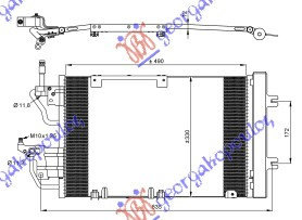 Radiator Ac/ 1 3-1 7-1 9 Cdti-2 0 Opc(49 5x3) - Opel Astra H 2004 , 1850111