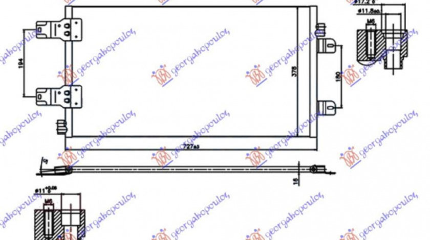 Radiator Ac/ 1 3 Cdti Diesel (420x330x16) - Opel Agila 2008 , 9531051k10