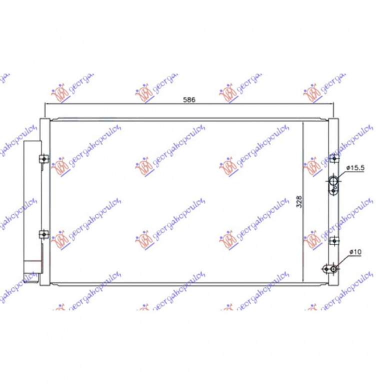 Radiator Ac/ 1 3 Ddis 03- (38 5x30 8x20) - Subaru Justy 2005 , 95310-86ga0