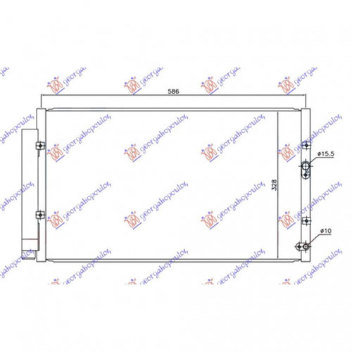 Radiator Ac/ 1 3 Ddis 03- (38 5x30 8x20) - Subaru Justy 2005 , 95310-86ga0