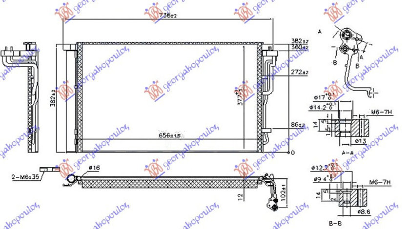 Radiator Ac/ 1 4/1 6 Mpi Benzina (656x377x12) - Hyundai I30 Hatchback/Tourer 2017 , 97606f2000