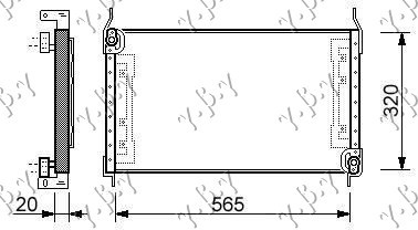 Radiator Ac/ 1 4-1 6i16v -01 (58x32)T Ma - Fiat Multipla 1998 , 46547673