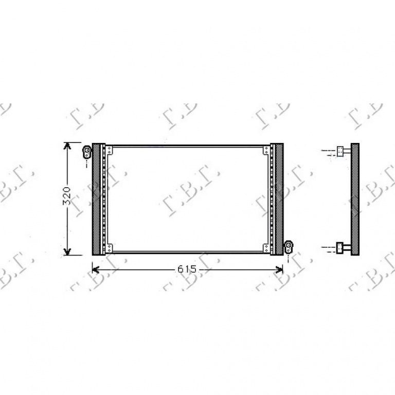 Radiator Ac/ 1 4-1 8-2 0cc (58x31) 96-98 - Fiat Marea 1996 , 46428863