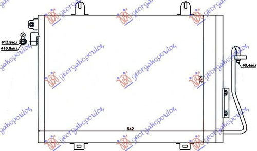 Radiator Ac/ 1 4i 8v-1 6 8v -08 (51x38) - Dacia Logan-Mcv 2005 , 8200090213