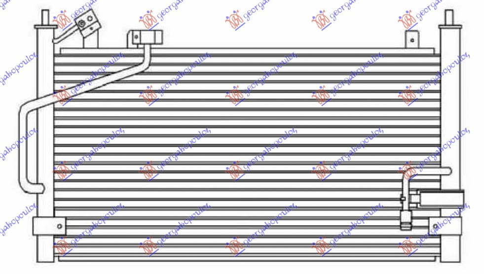 Radiator Ac/ 1 5-1 8i16v (58x30 8) - Mazda 323 Sdn 1995 , B01b-61-480