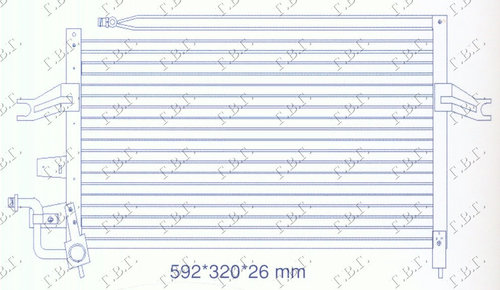 Radiator Ac/ 1 5 8v-1 6-1 8 16v (56x30) - Hyundai Lantra 1990 , 97606-28042