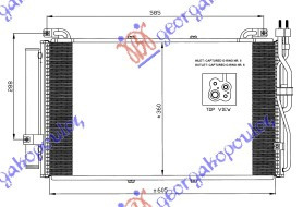 Radiator Ac/ 1 5 Crdi (61x36) - Hyundai Matrix 2001 , 97606-17800