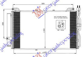 Radiator Ac/ 1 5 Crdi (61x36) - Hyundai Matrix 2001 , 97606-17800