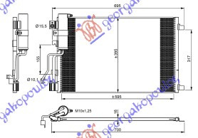 Radiator Ac/ 1 5 Dci (61x39) - Nissan Qashqai 2007 , 92100jd500