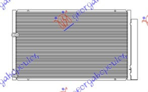 Radiator Ac/ 1 5 Hybrid (600x350x16) - Toyota Prius 2004 , 88450-47020