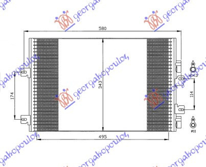 Radiator Ac/ 1 5cc Dies (50x34) 03- - Renault Kangoo 2003 , 8200137650