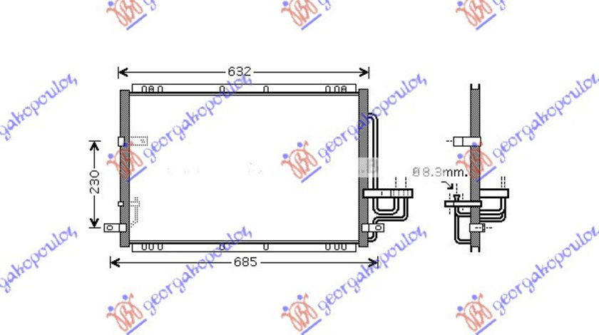 Radiator Ac/ 1 6-1 8-2 0i 16v (59x38 3x18) - Kia Carens 2003 , 0k2fa-61-480