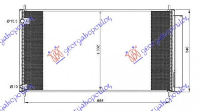 Radiator Ac/ 1 6-2 0-2 2 D4d Diesel (670x330x16) - Toyota Verso 2013 , 88450-12290