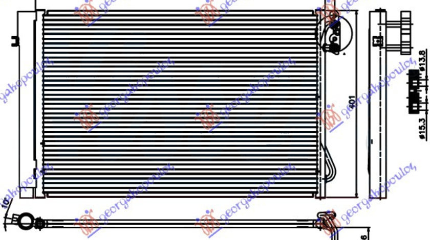 Radiator Ac/ 1 6-2 0-2 5 3 0 Petr(58 7x40) - Bmw Series 3 (E90/91) Sdn 2005 , 64536930038