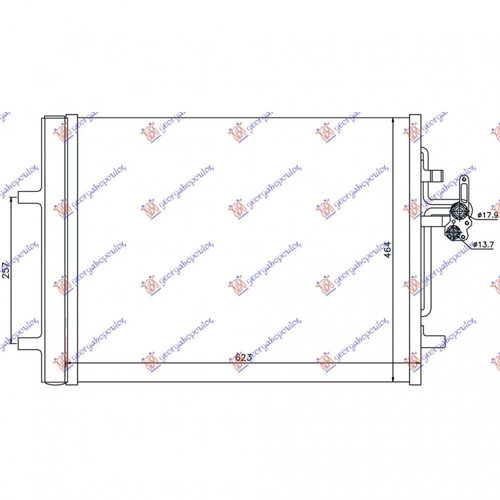Radiator Ac/ 1 6/2 0 D (2 4 D5) Diesel (585x470x16) - Volvo S80 2006 , 30794562