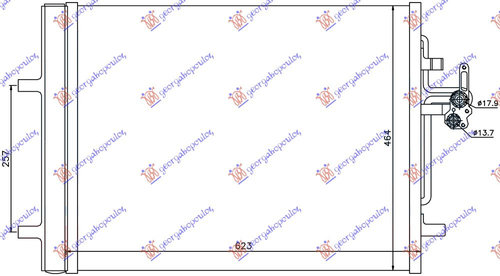 Radiator Ac/ 1 6/2 0 D2 (2 0 D3 (D4204t9) Diesel (585x470x16) - Volvo S60/V60 2010 , 30794562