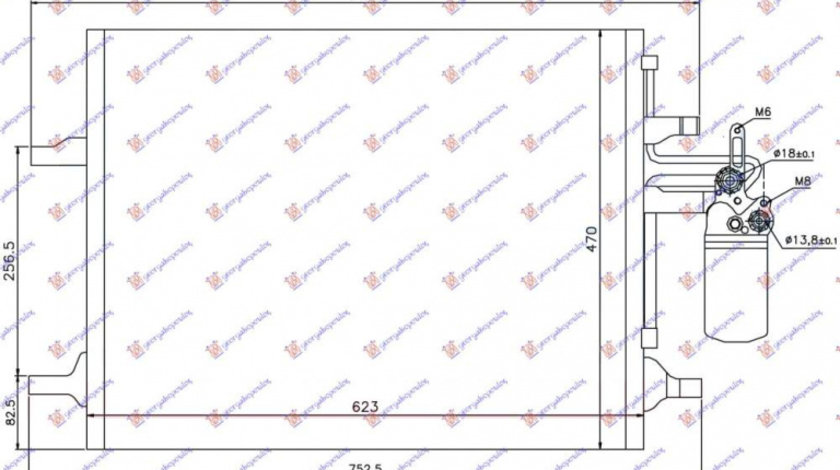 Radiator Ac/ 1 6/2 0 D2 (2 0 D3 (D4204t9) Diesel (585x470x16) - Volvo S60/V60 2013 , 30794562