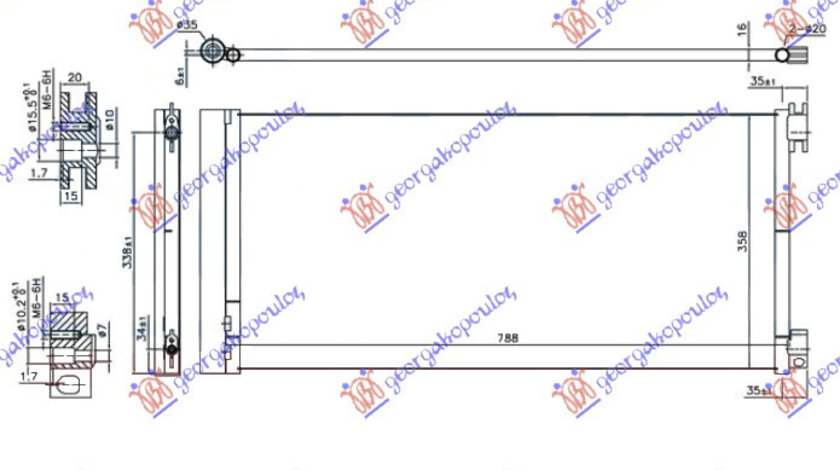 Radiator Ac/ 1 6 Cdti (78 8x35 6x1 6) - Opel Vivaro 2014 , 4422251