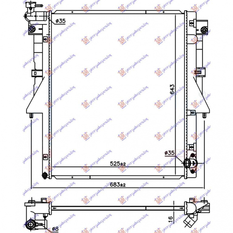 Radiator Ac/ 1 6 D (78 8x35 6x1 6) - Fiat Talento 2016 , 4422251