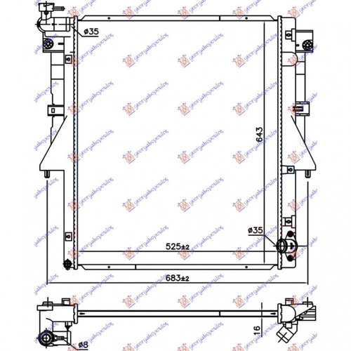 Radiator Ac/ 1 6 D (78 8x35 6x1 6) - Fiat Talento 2016 , 4422251