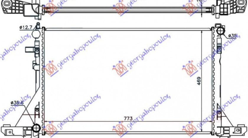 Radiator Ac/ 1 6 Dci (78 8x35 6x1 6) - Renault Trafic 2014 , 4422251