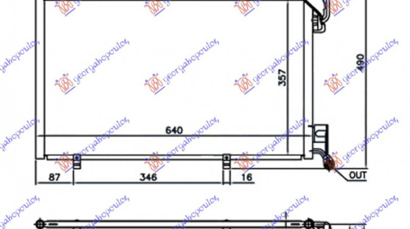 Radiator Ac/ 1 6 Ecoboost Benzina (600x350x16) Tubes 18/18mm - Ford Fiesta 2013 , 1858353