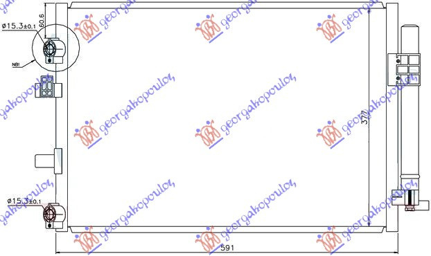 Radiator Ac/ 1 6 Tdci (57 2x33 8) - Ford Focus C-Max 2010 , 1684942