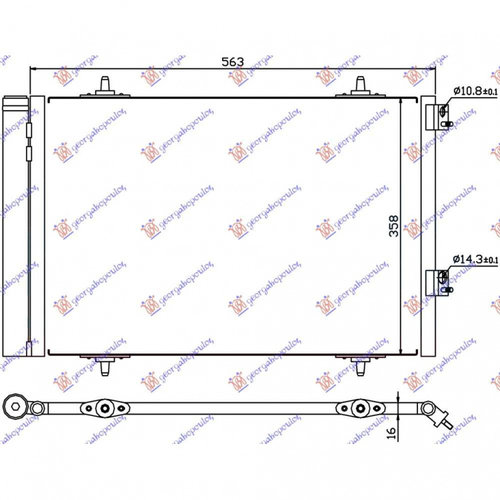 Radiator Ac/ 1 6 Thp/Vti Benzina 1 6 Hdi/Bluehdi Diesel (574x358x16) - Peugeot 508 2012 , 6455ja