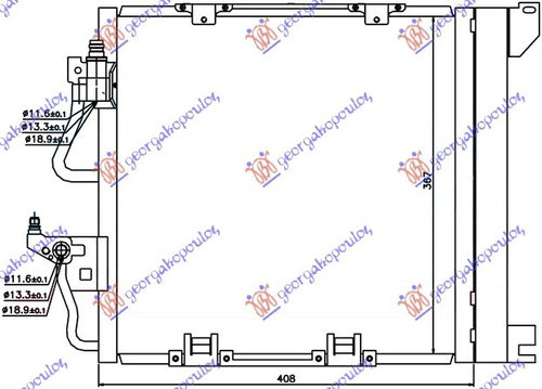 Radiator Ac/ 1 7-1 9 Cdti (41x38) - Opel Astra H 2004 , 1850099