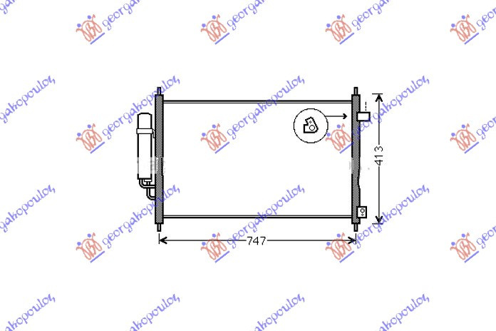 Radiator Ac/ 1 7 Ivtec (72 7x38x1 6) - Honda Frv 2006 , 80110-Sj0-003