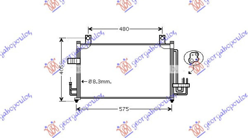 Radiator Ac/ 1 8i 8v-1 5i 16(53 5x34 5x20) - Kia Rio 2002 , 97606-Fd100